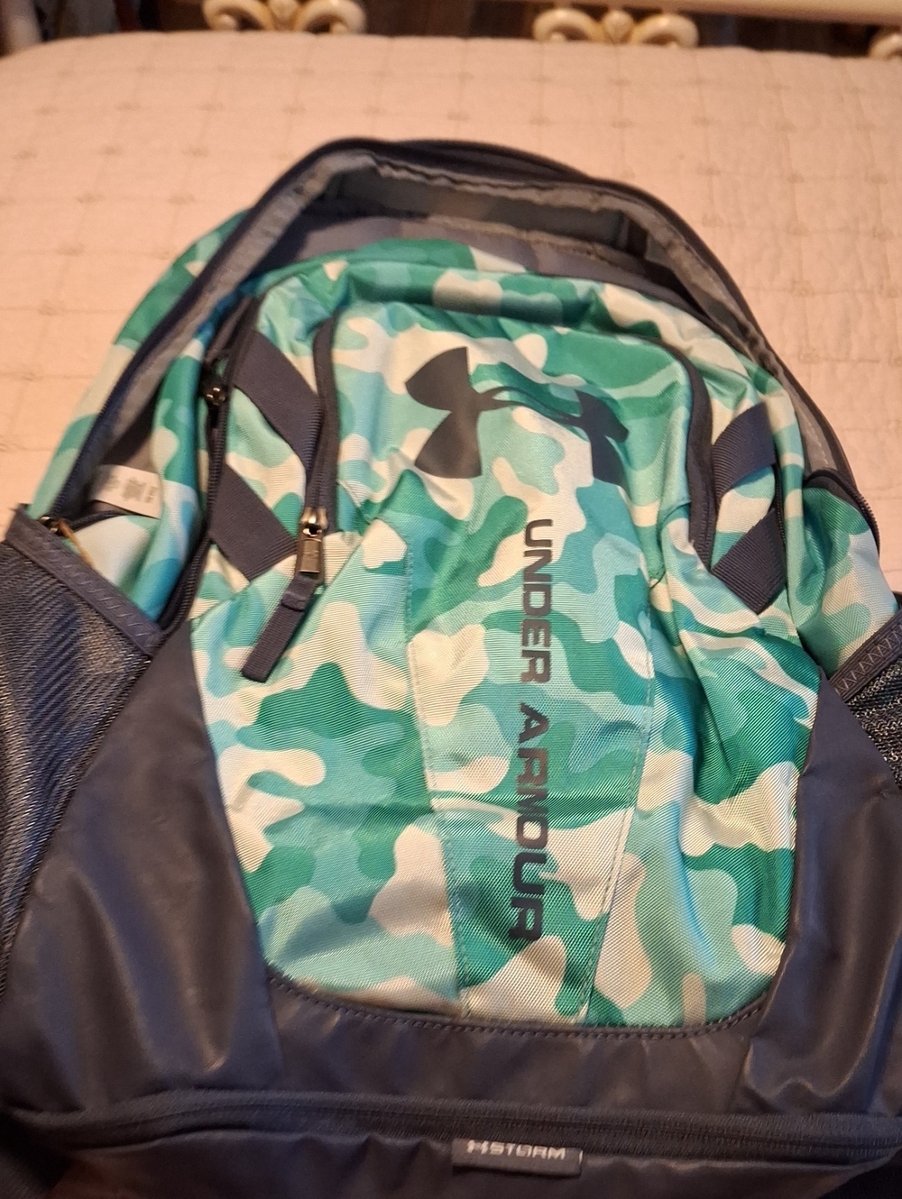 Under Armour Teal Camouflage Backpack with Logo